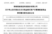 枣庄688175，终止重大资产重组
